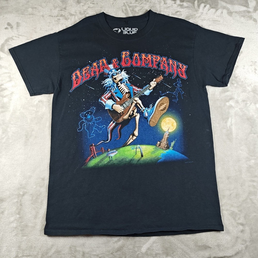Dead Company Shirt Mens Medium High Steppin Grateful Band Merch Liquid Blue 2015